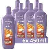 Andrelon Shampoo XL - Glans - verrijkt met zomertarwe en honing - 6 x 450 ml