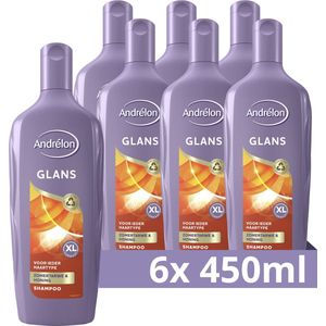 Andrelon Shampoo XL - Glans - verrijkt met zomertarwe en honing - 6 x 450 ml
