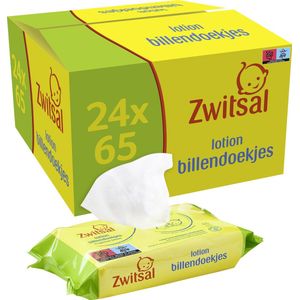 Zwitsal Billendoekjes - Lotion - dermatologisch getest en alcoholvrij - 24 x 65 stuks