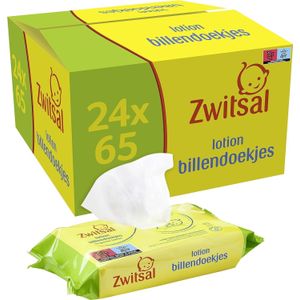 Zwitsal Billendoekjes - Lotion - dermatologisch getest en alcoholvrij - 24 x 65 stuks