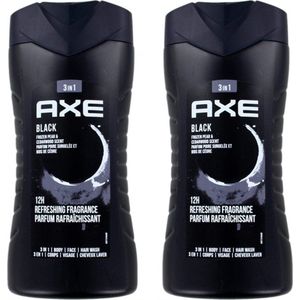 Axe 3in1 Douchegel Black 2 x 250 ml