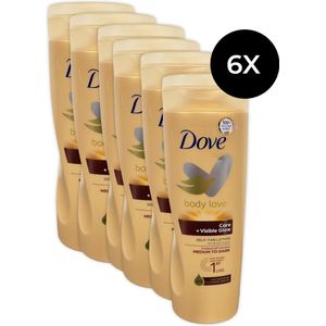 Dove Body Love Care + Visibe Glow Self-Tan Lotion 400 ml - medium to dark (6 stuks)