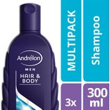 3x Andrelon Shampoo Hair & Body For Men 300 ml