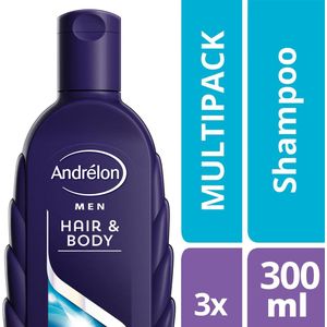 Andrélon Hair & body - Shampoo - 300 ml - 3 stuks -voordeelverpakking