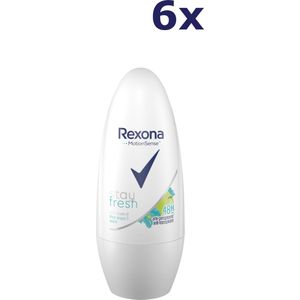 6x Rexona Deodorant Roller Stay Fresh Blue Poppy & Apple 50 ml