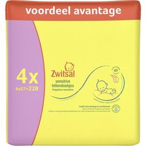 Zwitsal Billendoekjes Sensitive 4 x 57 = 228 stuks