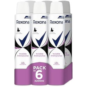 Rexona Woman Invisible Diamond Deodorant Spray - 6 x 200 ml - Voordeelverpakking