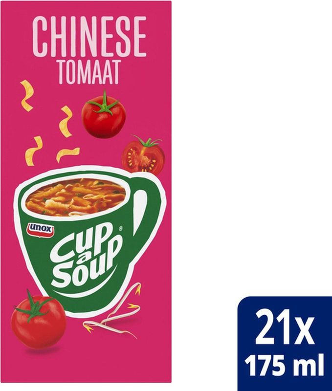 Cup-a-Soup - Chinese Tomaat - Soep - 21x175ml - Duurzaam geteelde Tomaten