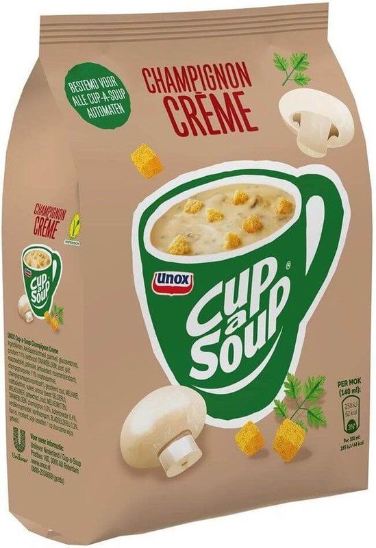 Unox - Cup-a-Soup - Champignon Crème - 4 Stuks - 140ml