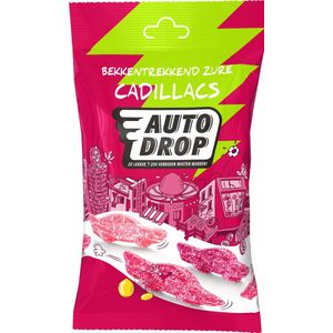 Autodrop - Snoep - Bekkentrekkend Zure Cadillacs - 16 zakjes - 85 gram