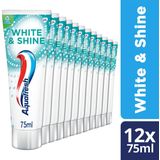 Aquafresh White & Shine tandpasta voordeelverpakking 12x75 ml