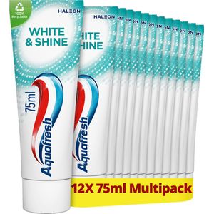 Aquafresh White & Shine tandpasta voordeelverpakking 12x75 ml