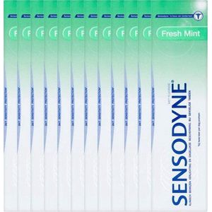 Sensodyne Tandpasta Fresh Mint Voordeelverpakking - 12 x 75 ml