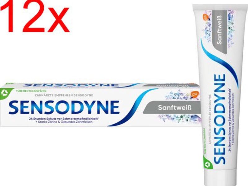 Sensodyne Tandpasta Gentle Whitening Voordeelverpakking 12 Stuks