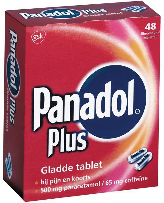 Panadol Plus Gladde Tablet 500mg - 1 x 48 tabletten
