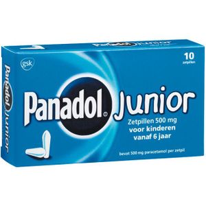 Panadol Junior 500 mg 10 zetpillen