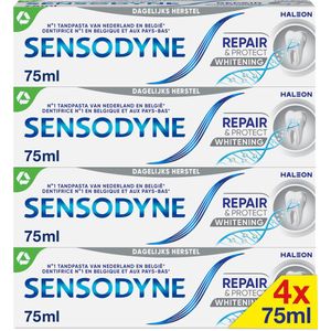 Sensodyne Repair & Protect Whitening Tandpasta voor gevoelige tanden 4x 75 ml