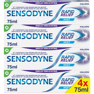 Sensodyne Rapid Relief tandpasta voor gevoelige tanden 4x75ml