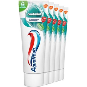 6x Aquafresh Tandpasta Coolmint 5 stuks