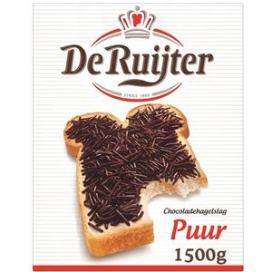 De Ruijter - Chocoladehagel puur - 1,5kg