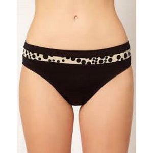 Fantasie - Mauritsius - Bikinibroekje - Goud met Zwarte Bollen