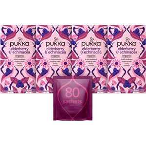 Pukka Elderberry & Echinacea Thee - 4 x 20 zakjes
