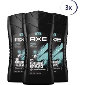 Axe Apollo Showergel - 3 x 250 ml - Voordeelverpakking
