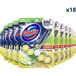 Glorix WC Blok Power Citroen - 18 Stuks - Voordeelverpakking