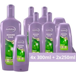 Andrelon Iedere dag Dag - Shampoo Conditioner & Shampoo - Pakket van 6 - Voordeelverpakking