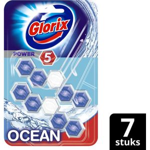 Glorix Power-5 Toiletblok Ocean Fresh - Duopak - 7 stuks - Multipack
