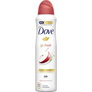 Dove Go Fresh Apple & White Tea Anti-Transpirant Deodorant Spray, biedt tot 48 uur bescherming tegen zweet en hydrateert de huid - 6 x 150 ml - Voordeelverpakking