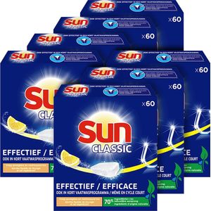 Sun - Vaatwastabletten - Classic - Citroen - 420 Vaatwastabletten - Voordeelverpakking
