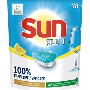 Sun - All-in One - Vaatwastabletten - Citroen - 78 tabs