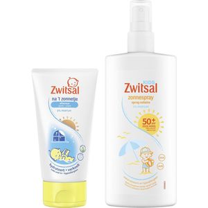 Zwitsal Voor en Na 't zonnetje 0% parfum - Zonnespray 200 ml + Aftersun 150 ml - Zonnepakket