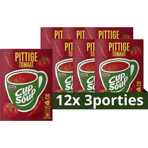 Unox Pittige Tomaat Cup-a-Soup - 12 x 3 x 175 ml - Voordeelverpakking