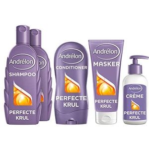 Andrélon Classic Perfecte Krul Pakket voor krullend haar Shampoo, Conditioner, Haarmasker en Crème - 1 pakket