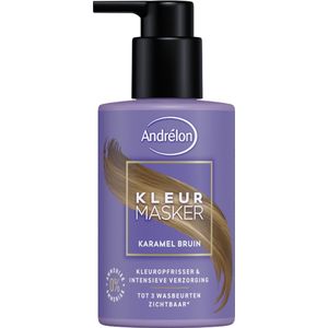 Andrélon - Kleurmasker - Karamel Bruin - 200 ml - Haarmasker voor Gekleurde Haarverzorging