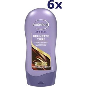 Andrélon Kleurconditioner Brunette Care voor stralend en verzorgd bruin haar - 6 x 300 ml - Voordeelverpakking