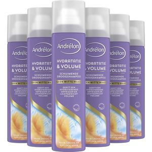 Andrélon Special Schuimende Droogshampoo - Hydratatie & Volume - voor pluisvrij haar zonder witte waas - 6 x 300 ml