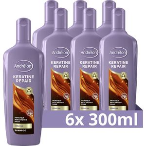Andrélon Keratine Repair Shampoo - 6 x 300 ml - Voordeelverpakking