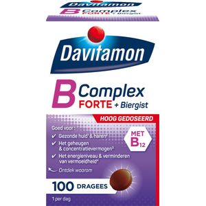 Davitamon vitamine B-Complex Forte met Biergist en vitamine B12 - 100 Tabletten