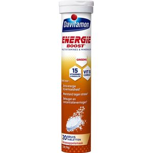 Davitamon Energie Boost Bruistabletten - Multivitaminen - 20 stuks