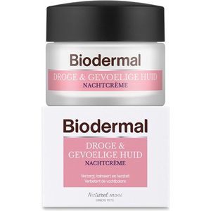 Biodermal - Nachtcrème - Droge Huid - Gevoelige Huid - 50ml