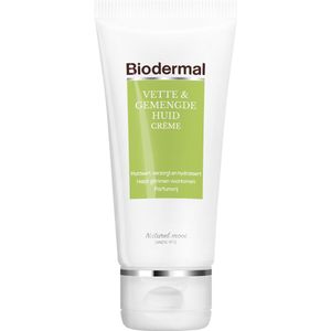 Biodermal Dagcreme Vette & Gemengde Huid - 50ml  - Helpt glimmen voorkomen