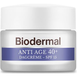 Biodermal Anti Age dagcrème 40+ - Dagcrème met hyaluronzuur en vitamine C - met SPF15 - anti rimpel creme vrouwen - 50ml