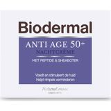 Biodermal Anti Age nachtcrème 50+ - Nachtcrème met niacinamide & sheaboter - Helpt rimpels verminderen - 50ml