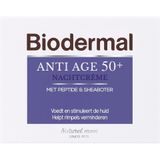 Biodermal Anti Age nachtcrème 50+ - Nachtcrème met niacinamide & sheaboter - Helpt rimpels verminderen - 50ml