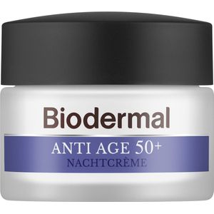 Biodermal Anti Age nachtcrème 50+ - Nachtcrème met niacinamide & sheaboter - Helpt rimpels verminderen - 50ml
