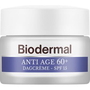 Biodermal Anti Age dagcrème 60+ - Dagcrème met hyaluronzuur en ceramide - met SPF15 - Geeft de huid meer stevigheid - 50ml