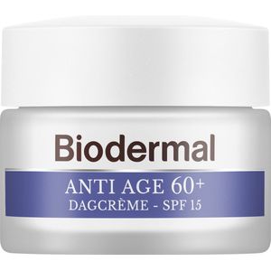 Biodermal Anti Age dagcrème 60+ - Dagcrème met hyaluronzuur en ceramide - met - SPF15 - Geeft de huid meer stevigheid - 50ml